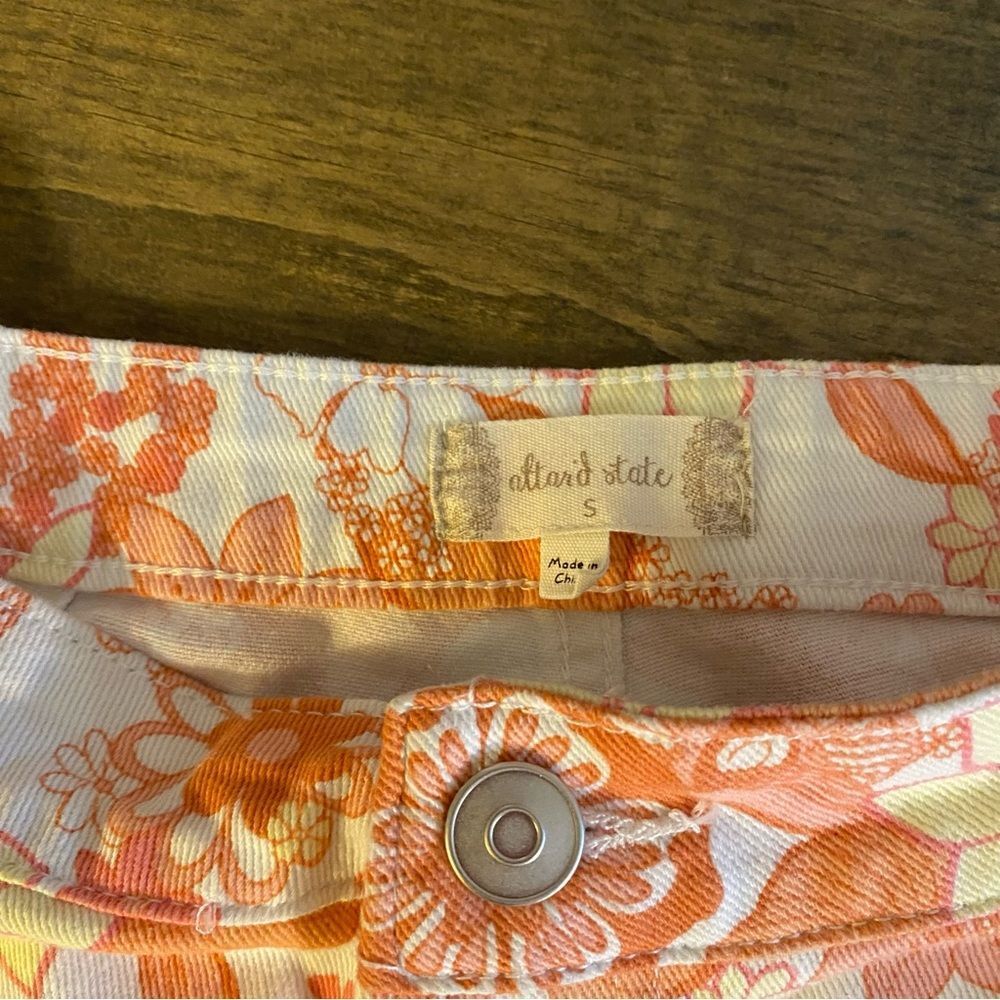 Altar'd State Peach and White Floral Pants - Picture 3 of 6